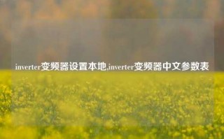 inverter变频器设置本地,inverter变频器中文参数表