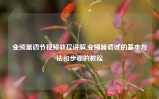 变频器调节视频教程讲解,变频器调试的基本方法和步骤的教程