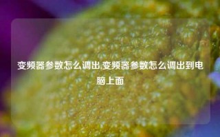 变频器参数怎么调出,变频器参数怎么调出到电脑上面