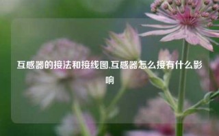 互感器的接法和接线图,互感器怎么接有什么影响