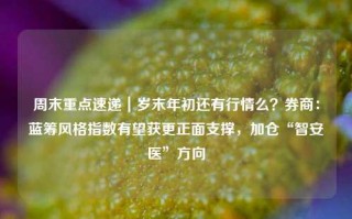 周末重点速递｜岁末年初还有行情么？券商：蓝筹风格指数有望获更正面支撑，加仓“智安医”方向