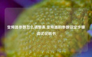 变频器参数怎么调整表,变频器的参数设定步骤调试说明书