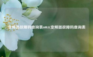 变频器故障码查询表600.0,变频器故障码查询表