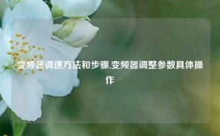 变频器调速方法和步骤,变频器调整参数具体操作