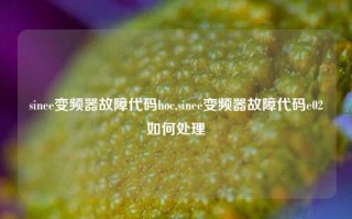 sinee变频器故障代码hoc,sinee变频器故障代码e02如何处理