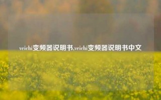 veichi变频器说明书,veichi变频器说明书中文