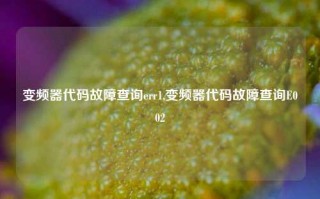 变频器代码故障查询err1,变频器代码故障查询E002