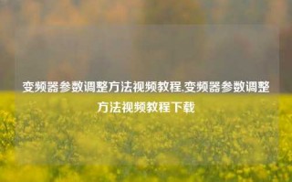 变频器参数调整方法视频教程,变频器参数调整方法视频教程下载