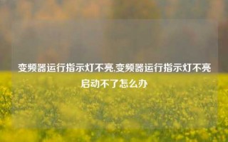 变频器运行指示灯不亮,变频器运行指示灯不亮启动不了怎么办