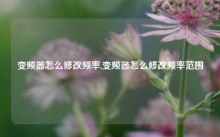 变频器怎么修改频率,变频器怎么修改频率范围