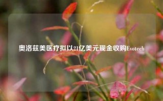 奥洛兹美医疗拟以21亿美元现金收购Evotech