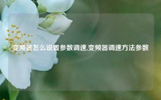 变频器怎么设置参数调速,变频器调速方法参数