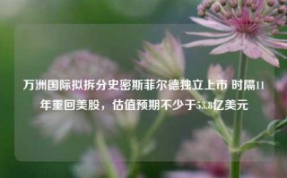 万洲国际拟拆分史密斯菲尔德独立上市 时隔11年重回美股，估值预期不少于53.8亿美元