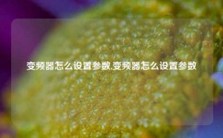 变频器怎么设置参数,变频器怎么设置参数