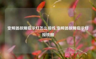 变频器故障指示灯怎么接线,变频器故障指示灯接线图