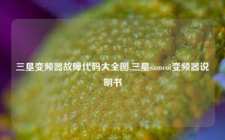 三垦变频器故障代码大全图,三垦samcoi变频器说明书