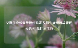 艾默生变频器故障代码表,艾默生变频器故障代码表hf21是什么代码