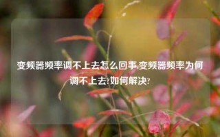 变频器频率调不上去怎么回事,变频器频率为何调不上去?如何解决?