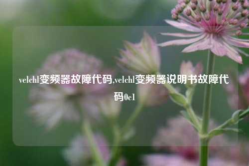 velchl变频器故障代码,velchl变频器说明书故障代码0c1-第1张图片-丹佛斯变频器_安川变频器_台达变频器_汇川变频器-变频器之家