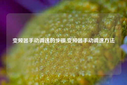 变频器手动调速的步骤,变频器手动调速方法-第1张图片-丹佛斯变频器_安川变频器_台达变频器_汇川变频器-变频器之家