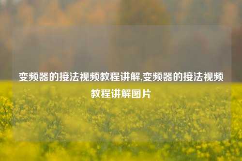 变频器的接法视频教程讲解,变频器的接法视频教程讲解图片-第1张图片-丹佛斯变频器_安川变频器_台达变频器_汇川变频器-变频器之家