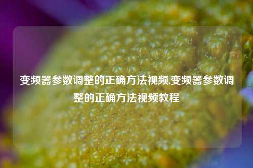 变频器参数调整的正确方法视频,变频器参数调整的正确方法视频教程-第1张图片-丹佛斯变频器_安川变频器_台达变频器_汇川变频器-变频器之家