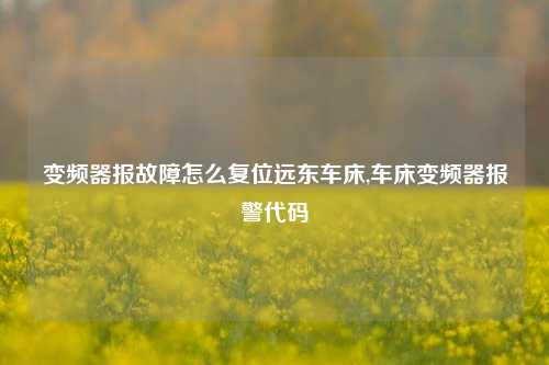 变频器报故障怎么复位远东车床,车床变频器报警代码-第1张图片-丹佛斯变频器_安川变频器_台达变频器_汇川变频器-变频器之家