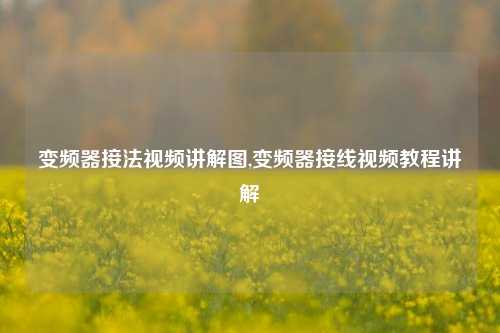 变频器接法视频讲解图,变频器接线视频教程讲解-第1张图片-丹佛斯变频器_安川变频器_台达变频器_汇川变频器-变频器之家