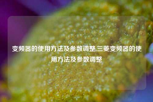 变频器的使用方法及参数调整,三菱变频器的使用方法及参数调整-第1张图片-丹佛斯变频器_安川变频器_台达变频器_汇川变频器-变频器之家