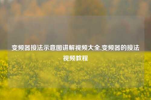 变频器接法示意图讲解视频大全,变频器的接法视频教程-第1张图片-丹佛斯变频器_安川变频器_台达变频器_汇川变频器-变频器之家