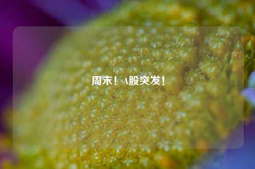 周末！A股突发！-第1张图片-丹佛斯变频器_安川变频器_台达变频器_汇川变频器-变频器之家