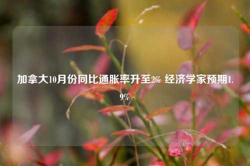 加拿大10月份同比通胀率升至2% 经济学家预期1.9%-第1张图片-丹佛斯变频器_安川变频器_台达变频器_汇川变频器-变频器之家