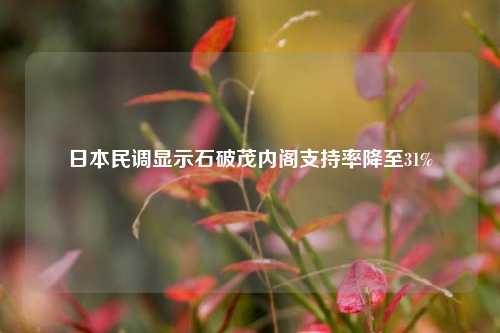 日本民调显示石破茂内阁支持率降至31%-第1张图片-丹佛斯变频器_安川变频器_台达变频器_汇川变频器-变频器之家