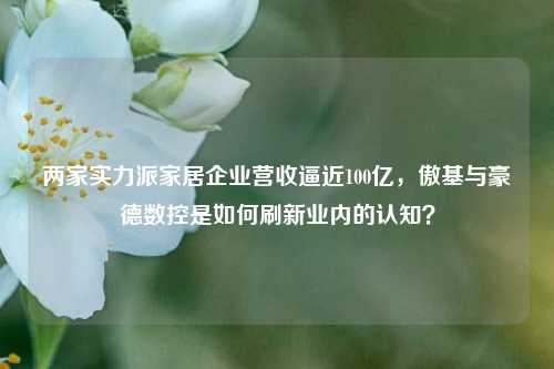 两家实力派家居企业营收逼近100亿，傲基与豪德数控是如何刷新业内的认知？-第1张图片-丹佛斯变频器_安川变频器_台达变频器_汇川变频器-变频器之家