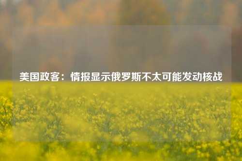 美国政客：情报显示俄罗斯不太可能发动核战-第1张图片-丹佛斯变频器_安川变频器_台达变频器_汇川变频器-变频器之家